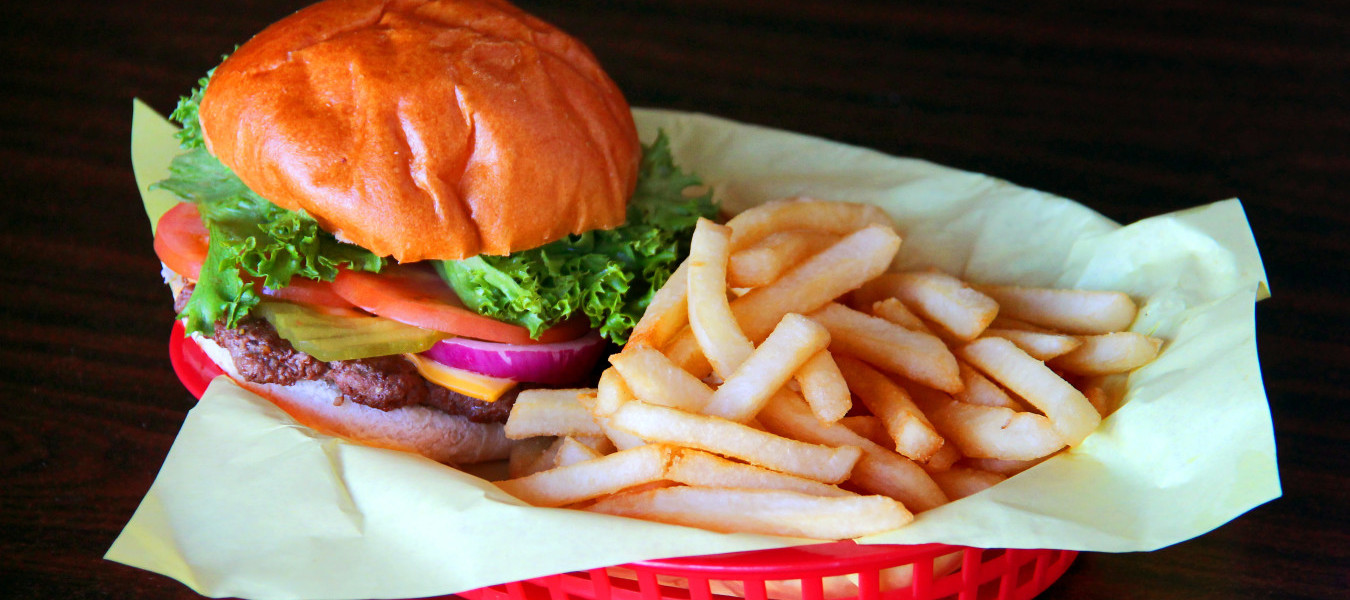 burger and fries